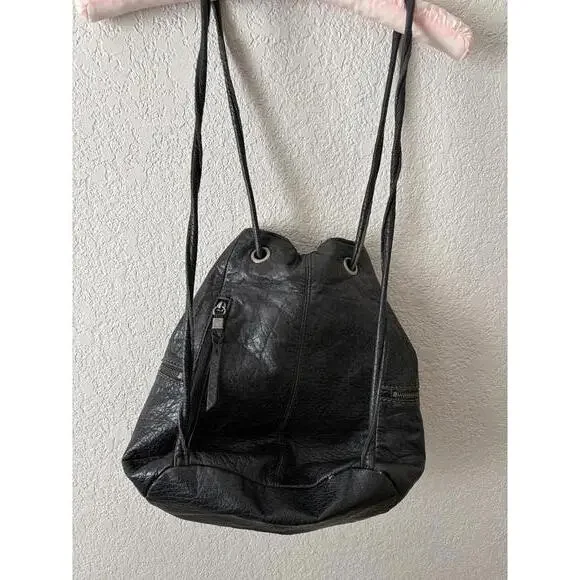 VTG Leather Backpack Purse The Sak Drawstring - Picture 8 of 8